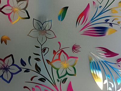 Vidro impresso decorativo