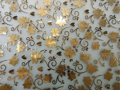 Vidro impresso decorativo