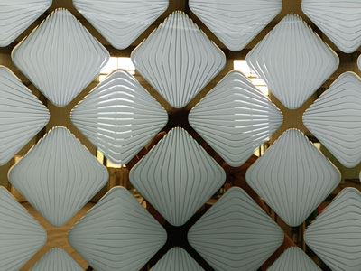 Vidro impresso decorativo