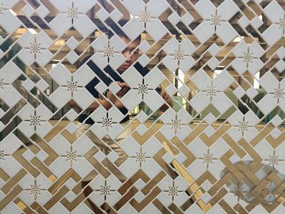 Vidro impresso decorativo