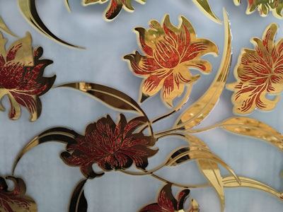 Vidro impresso decorativo