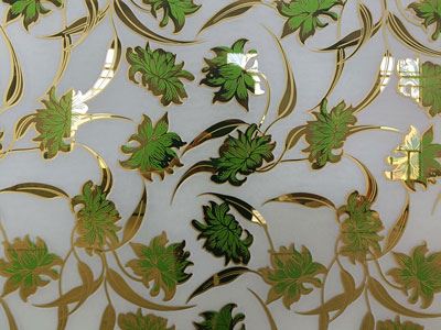 Vidro impresso decorativo