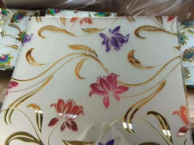 Vidro impresso decorativo
