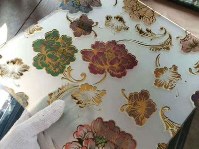 Vidro impresso decorativo