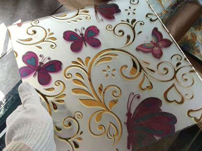 Vidro impresso decorativo