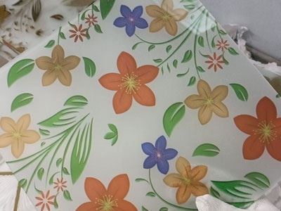 Vidro impresso decorativo