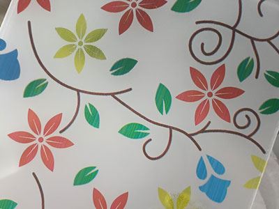 Vidro impresso decorativo