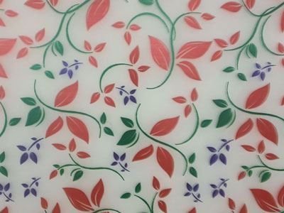 Vidro impresso decorativo