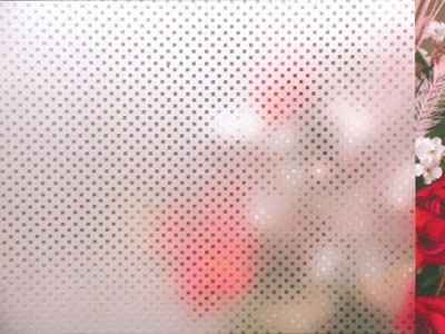 Vidro impresso acidato