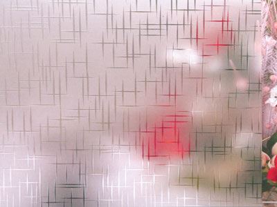 Vidro impresso acidato