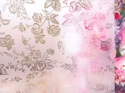 Vidro impresso acidato