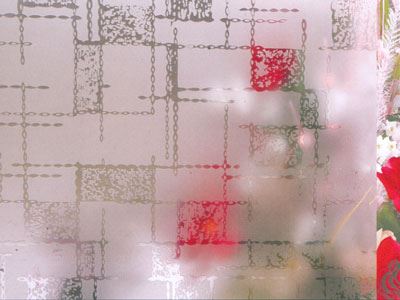 Vidro impresso acidato