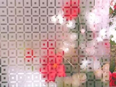 Vidro impresso acidato