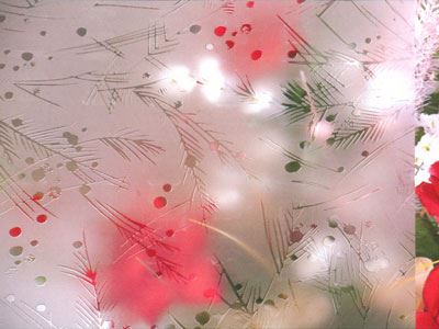 Vidro impresso acidato