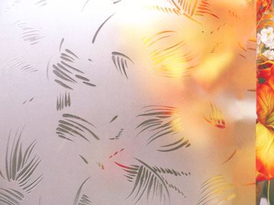 Vidro impresso acidato