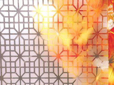 Vidro impresso acidato