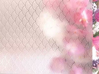 Vidro impresso acidato