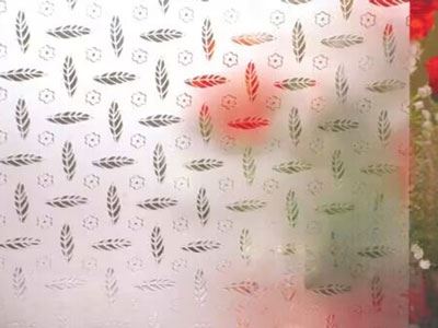 Vidro impresso acidato