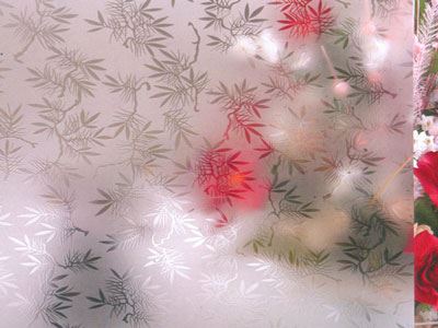 Vidro impresso acidato