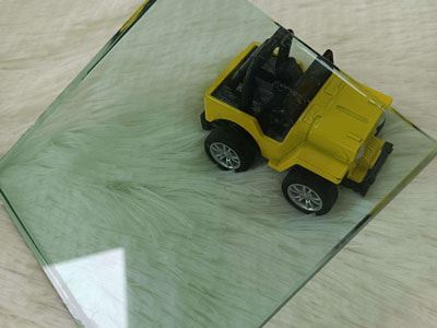 Vidro automotivo verde